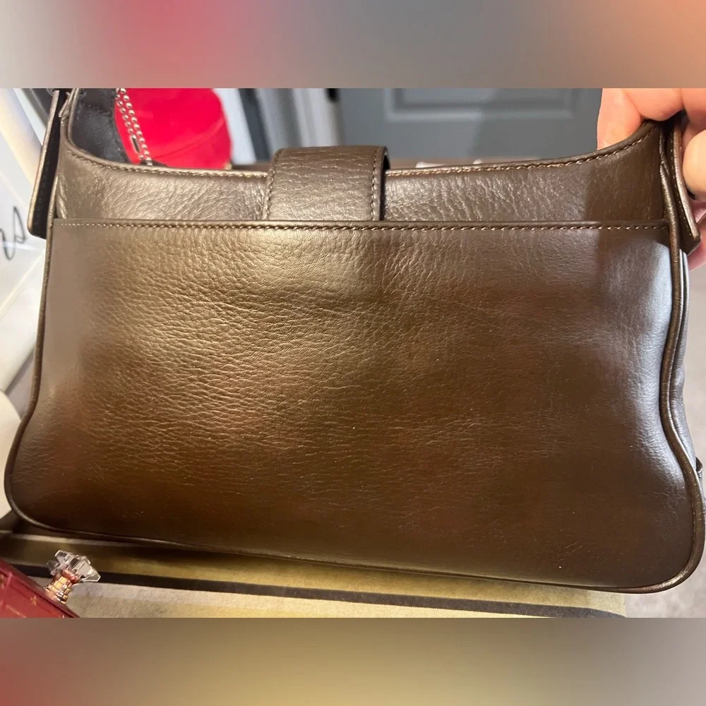 Coach 2005 Legacy Hampton Dark Brown Leather Handbag Shoulder Bag Satchel